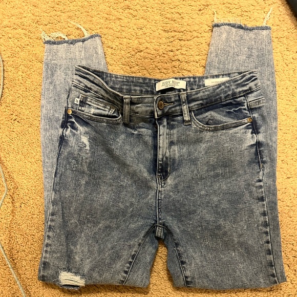 Judy Blue Denim - Judy Blue Distressed Blue Boyfriend Jeans